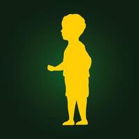 Boy walking trendy artwork beauteous abstract illustration colorful applicable design vector