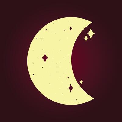 Moon trendy artwork ravishing abstract illustration colorful applicable design