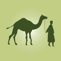 Man with camel trendy artwork ravishing abstract illustration colorful applicable design vector