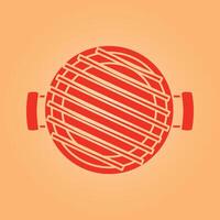Oven barbecue trendy artwork perfect abstract illustration colorful applicable design vector