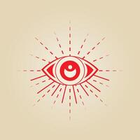Esoteric eye trendy artwork glorious abstract illustration colorful applicable design vector