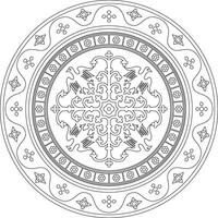 black contour square gothic ornament. Medieval European rectangle, border. Classic pattern of the Germans, Angles, Saxons, Franks. vector
