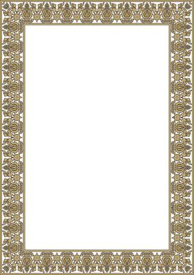 square gold and black ancient Russian ornament. Slavic rectangle, border, frame. Painting of the royal chambers.