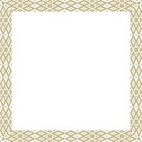 golden square belarusian national ornament frame. Ethnic pattern rectangle of Slavic peoples, Russian, Ukrainian, Serb, Pole, Bulgarian. Cross stitch template vector