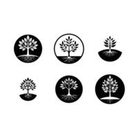 Reforestation and Line Art Designs for Graphic Projects vector