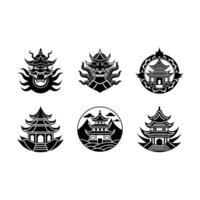 Explore unique Chinese art and designs for your projects vector