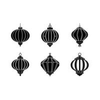 Chinese New Year Lantern Line Art Design for Graphics vector