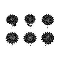 Explore unique dahlia designs with for stunning line art creations vector