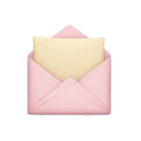 An open pink envelope with a yellow envelope inside png