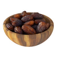 Bowl of Dates Isolated on Transparent Background png