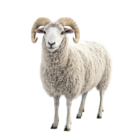 3D Realistic Ram with Curved Horns Isolated on Transparent Background png