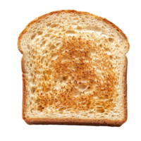 3D Toasted Bread Slice Isolated on Transparent Background png