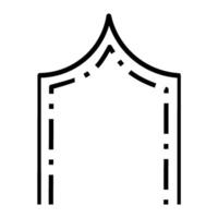 Window Frame Architectural Design, Arabic Style Door or Window Frame Design, Line Design vector