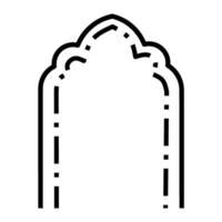 Minimalist Frame Architecture Design, Arabic or Egyptian Style Door or Window Frame Design, Line Design vector