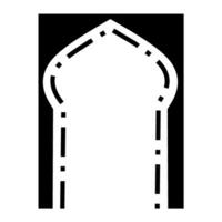 Mosque Door Frame Architectural Design, Middle Eastern Style Door or Window Frame Design vector