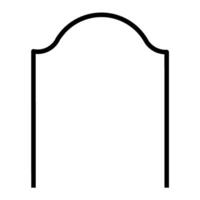 Black Door and Window Architectural Frame, Classic Style Door and Window Architectural Icon, Line Art vector