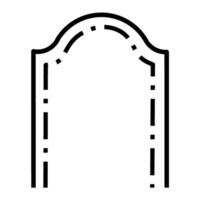 Window Frame Architectural Design, Classic Style Door or Window Frame Design, Line Icon Design vector