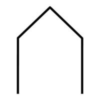 Arched Door or Window Architectural Frame, Classic Style Door and Window Architectural Icon, Door Frame Icon, Line Art vector