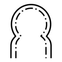 Window Frame Architectural Design, Middle Eastern Classical Door or Window Frame Design, Line Icon Design vector