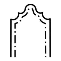 Window Frame Architectural Design, Arabic or Middle Eastern Style Door or Window Frame Design, Line Design vector