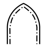 Architectural Frame Design, Middle Eastern Style Door or Window Frame Design, Line Design vector