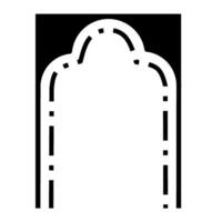 Middle Eastern Style Window Frame Architectural Design, Arabic and Indian Style Door or Window Frame Design vector
