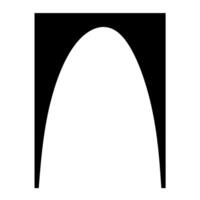 Arched Door Architectural Frame, Classic Style Door and Window Architectural Icon, Arched Door Frame Icon vector