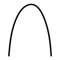 Arched Door Architectural Frame, Classic Style Door and Window Architectural Icon, Arched Door Frame Icon, Line Art vector