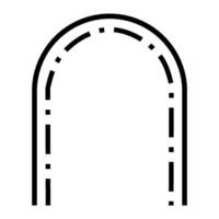 Arched Door and Window Frame Architectural Design, Middle Eastern Style Door or Window Frame Design, Line Icon Design vector