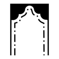 Window Frame Architectural Design, Arabic or Middle Eastern Style Door or Window Frame Design vector