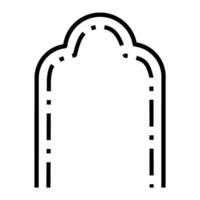 Middle Eastern Style Window Frame Architectural Design, Arabic and Indian Style Door or Window Frame Design, Line Design vector