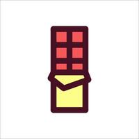Chocolate bar icon illustration vector