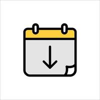 Download calendar icon illustration vector