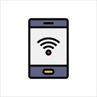 A phone with wifi icon on it vector