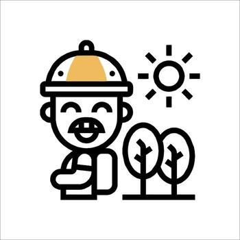 un hombre con un sombrero y un Dom en el antecedentes vector