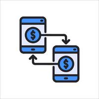 Mobile payment icon illustration vector