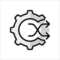 A gearwheel with a cross on it vector
