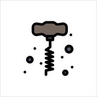 A wine corkscrew icon on a white background vector