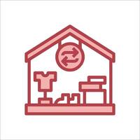 A house with a sign on the front and a sign on the back vector