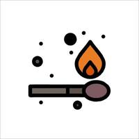 A brush with a flame on it and a candle vector