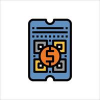A qr code icon with a dollar sign vector