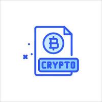 Crypto file icon vector