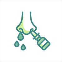 A green liquid is pouring out of a bottle vector