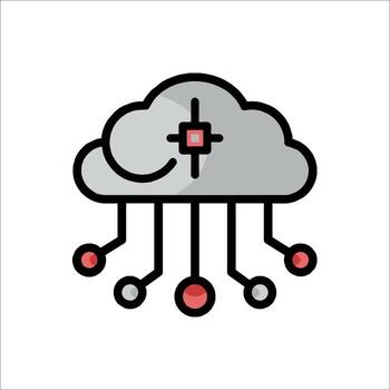 Cloud computing icon vector