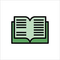 An open book icon on a white background vector