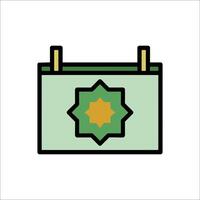 Islamic calendar icon illustration vector