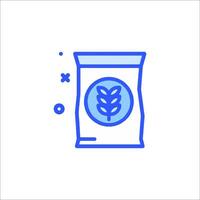 A bag of flour icon vector