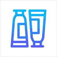 Two bottles of shampoo and conditioner on a white background vector