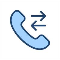 A phone icon with arrows pointing to it vector