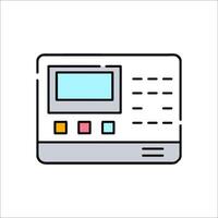 A computer monitor icon on a white background vector